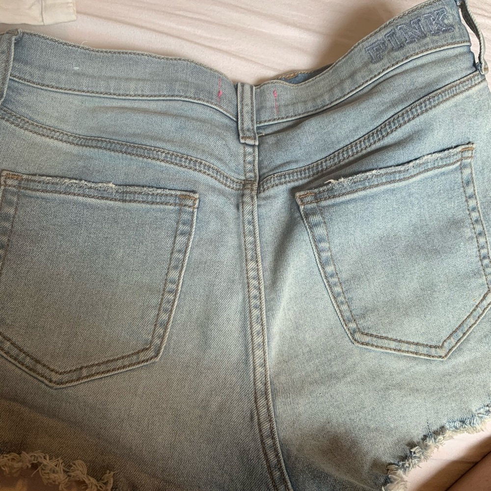 Pink jean shorts